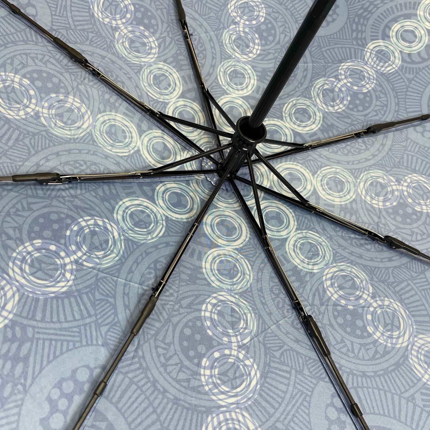 Annie Phillips Circles Folding Umbrella Blue