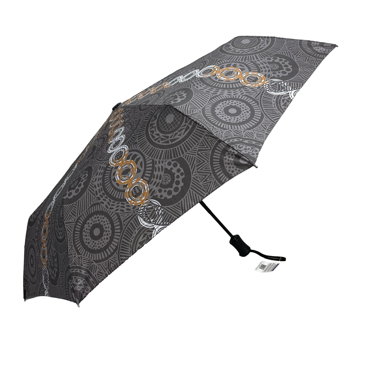 Annie Phillips Circles Folding Umbrella Charcoal
