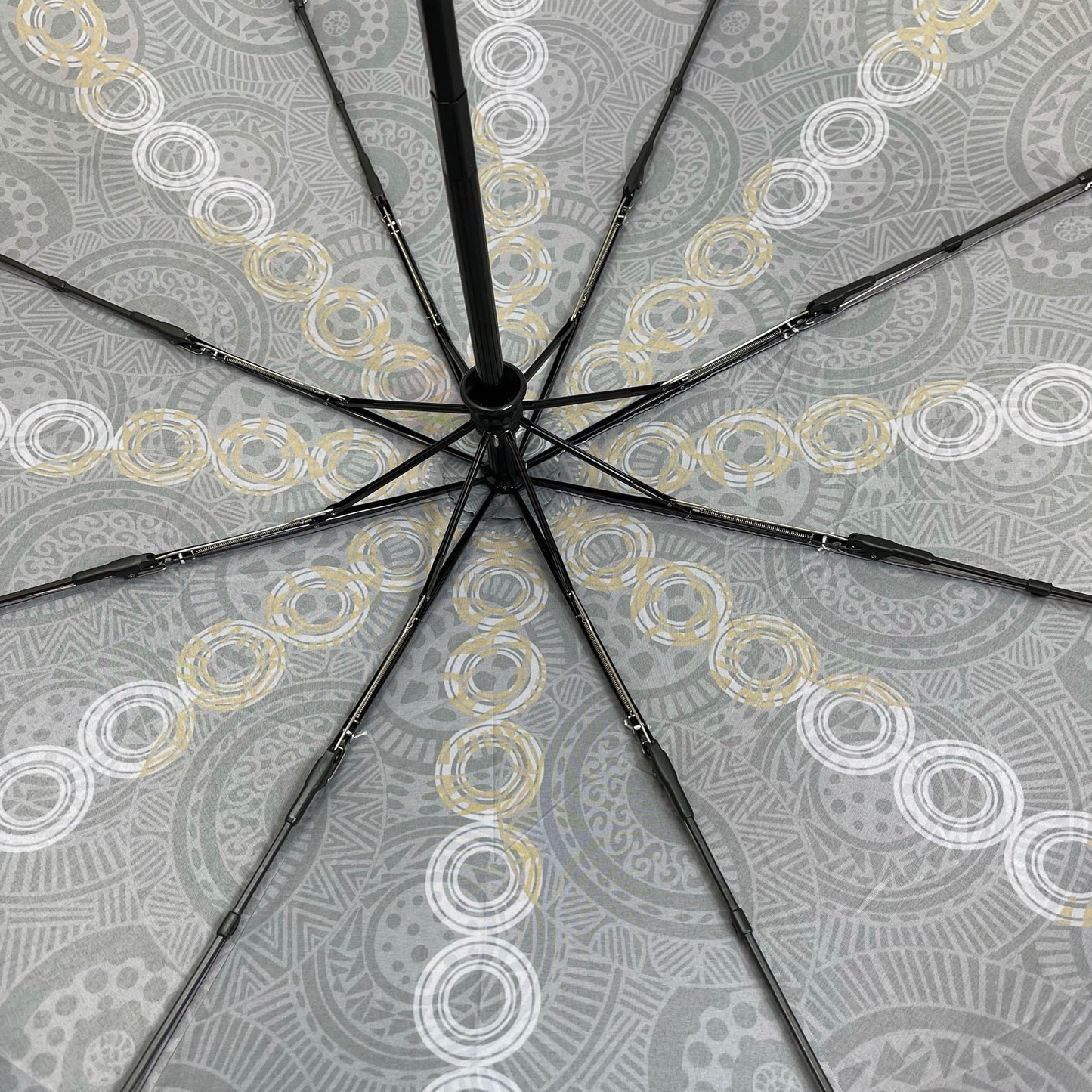 Annie Phillips Circles Folding Umbrella Charcoal