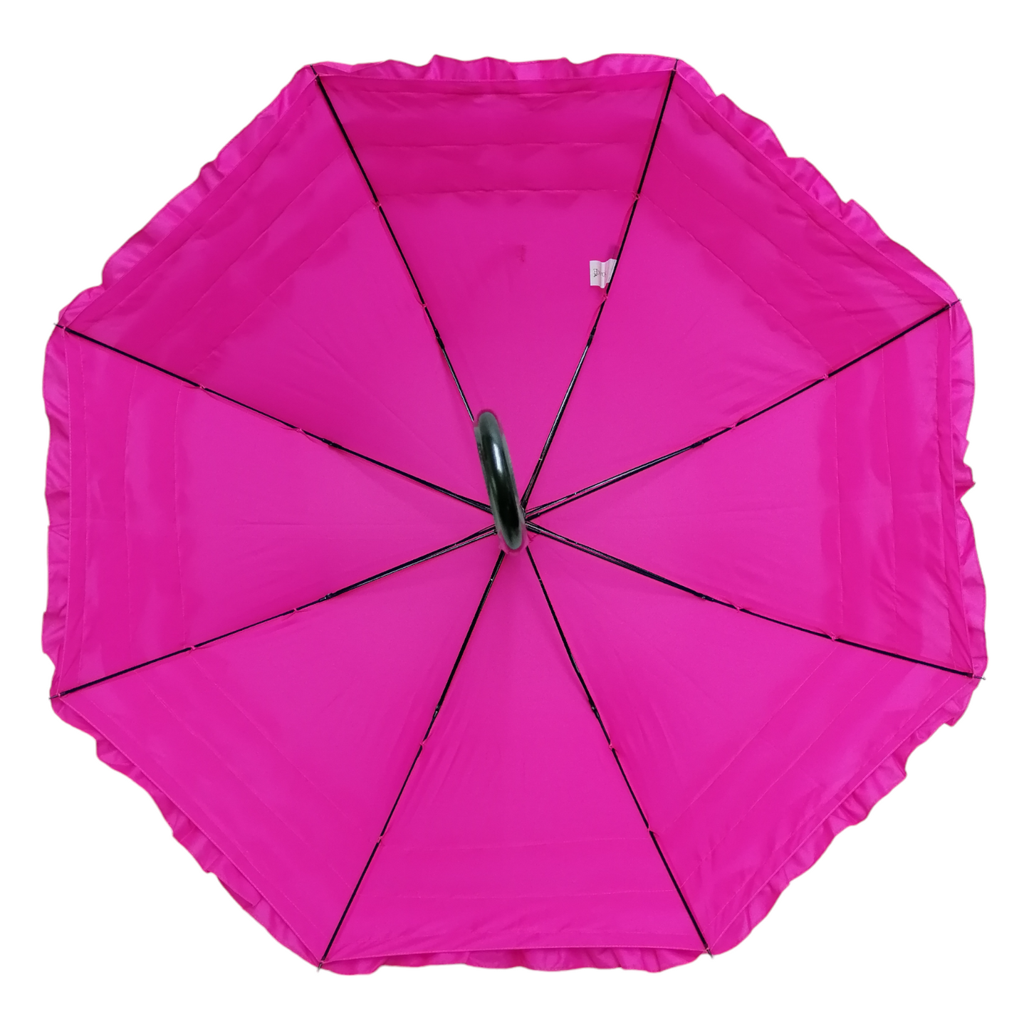Boutique Triple Frill Stick Auto Umbrella Rose red