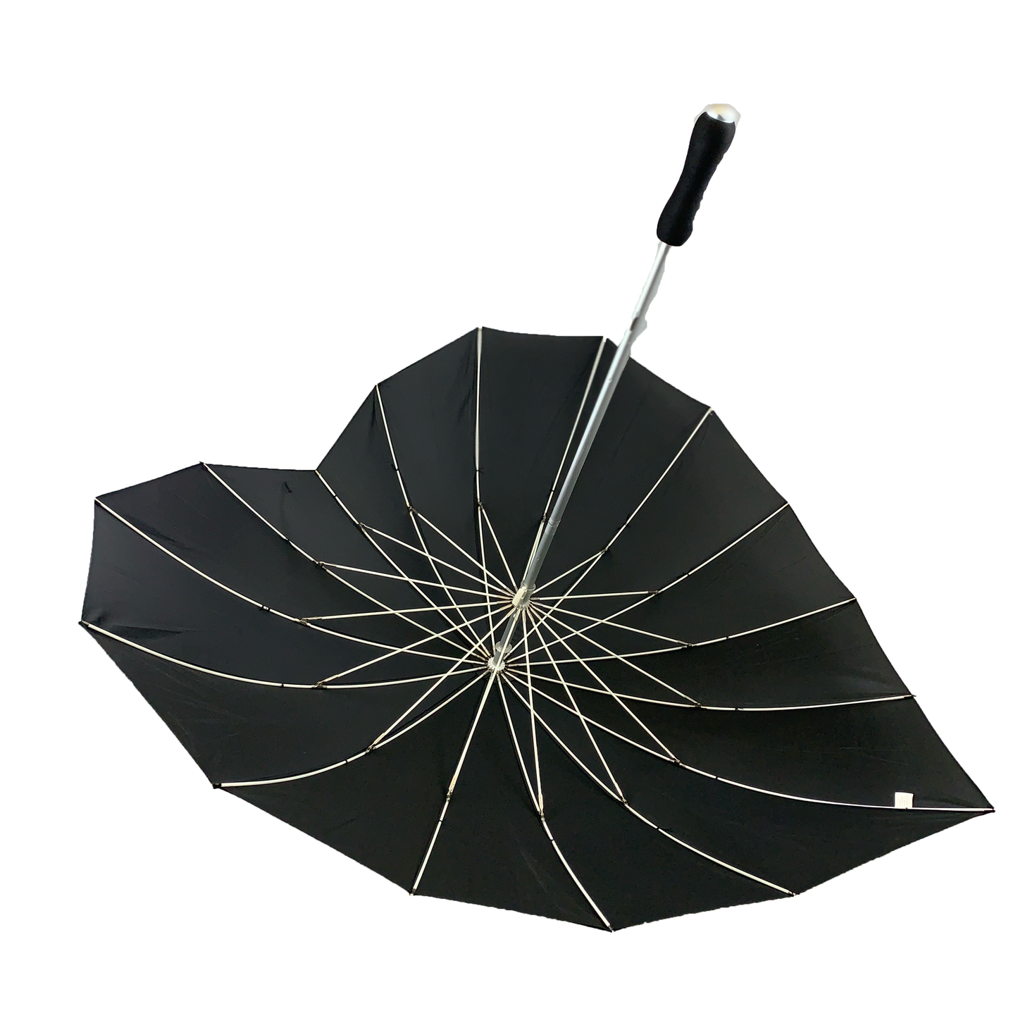 Boutique Heart Umbrella Black