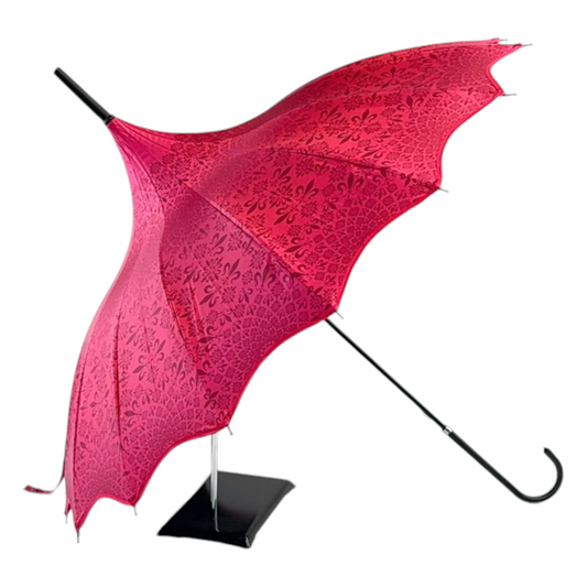 Boutique Patterned Pagoda with Scalloped edge Pink