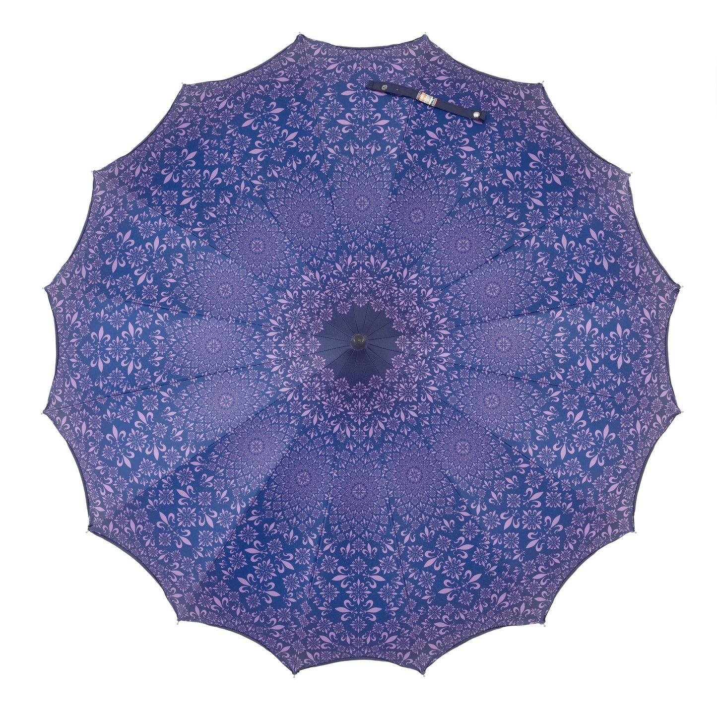 Boutique Patterned Pagoda with Scalloped edge Purple