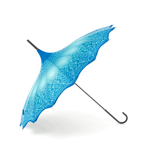 Boutique Patterned Pagoda with Scalloped edge Teal