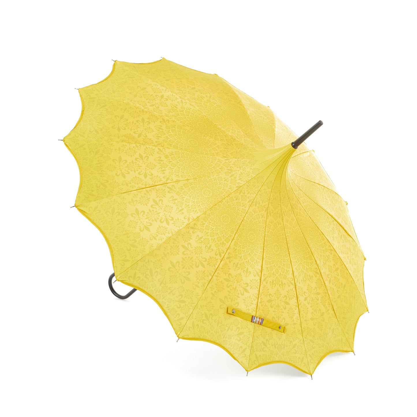 Boutique Patterned Pagoda with Scalloped edge Yellow