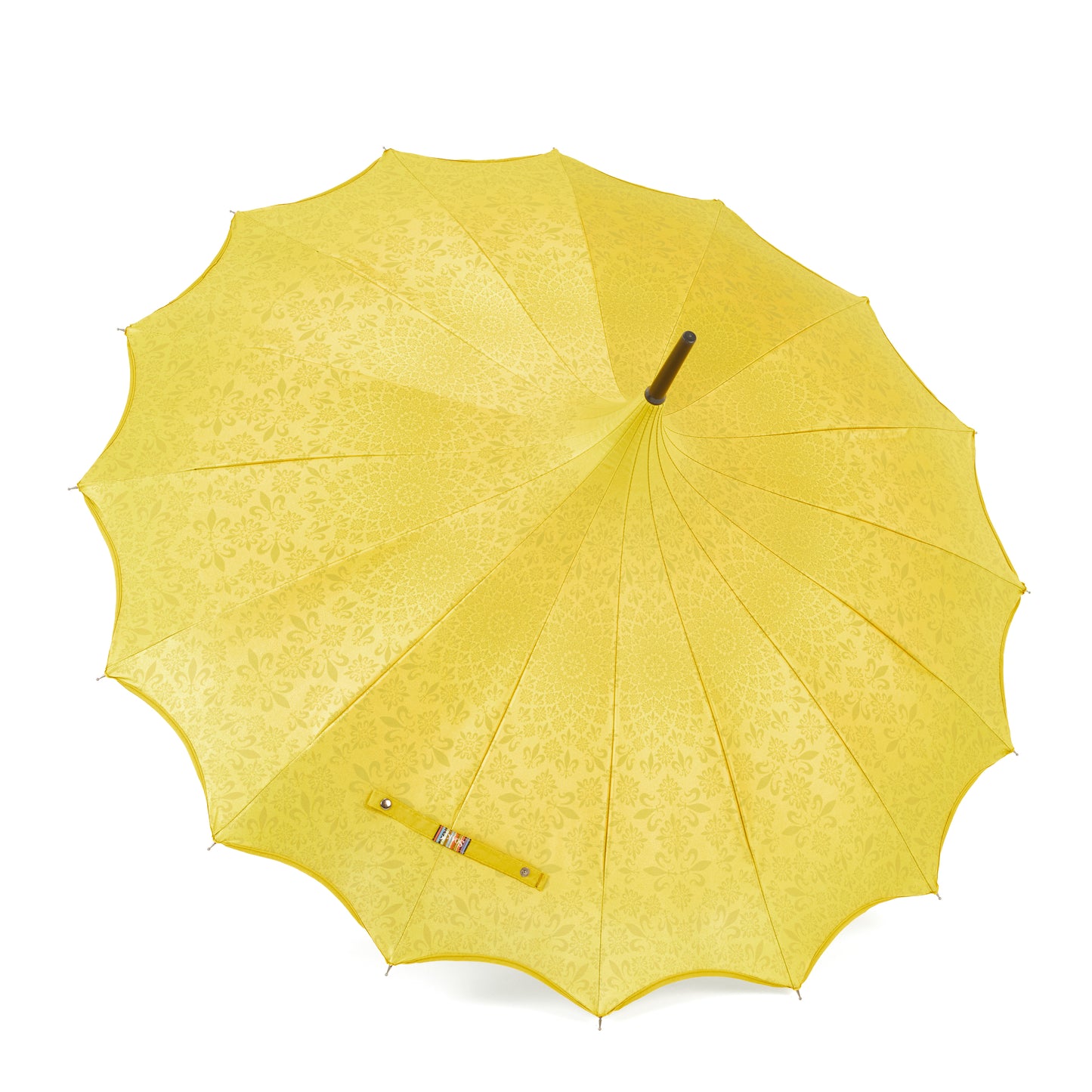 Boutique Patterned Pagoda with Scalloped edge Yellow