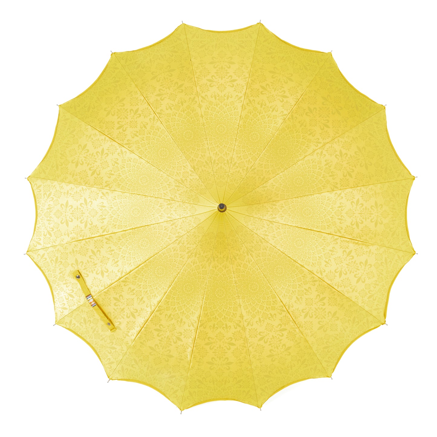 Boutique Patterned Pagoda with Scalloped edge Yellow