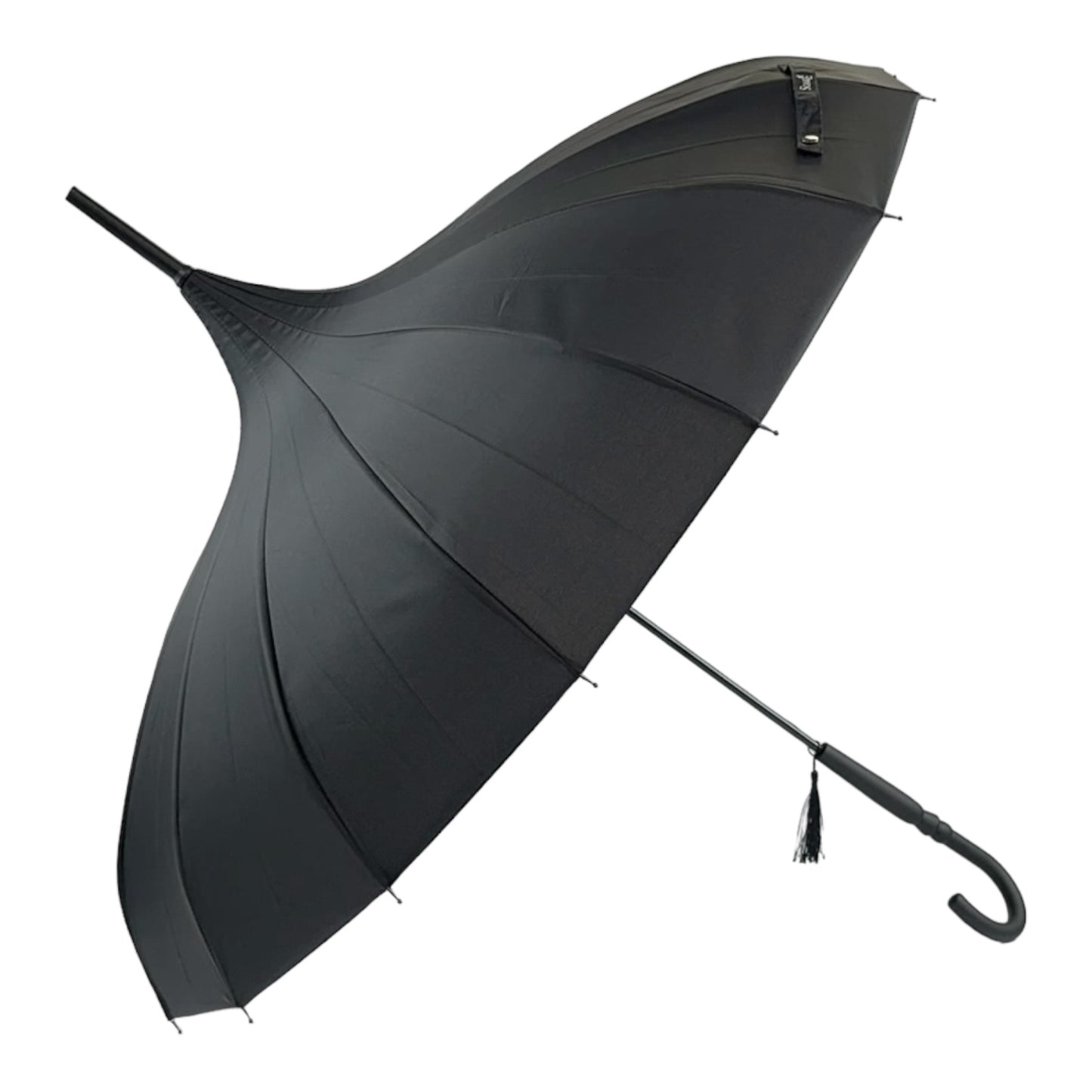 Boutique Classic Pagoda Umbrella in Black