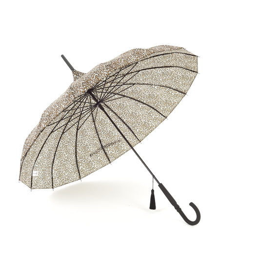 Boutique Classic Pagoda Umbrella in Leopard Print