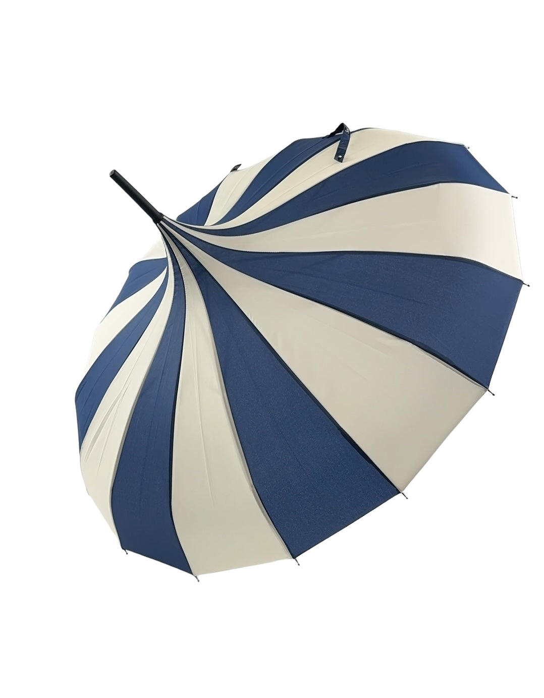 Boutique Classic Pagoda Umbrella in Navy and Cream