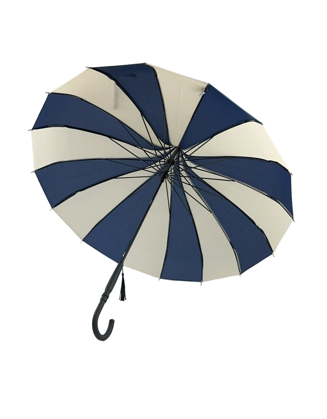 Boutique Classic Pagoda Umbrella in Navy and Cream