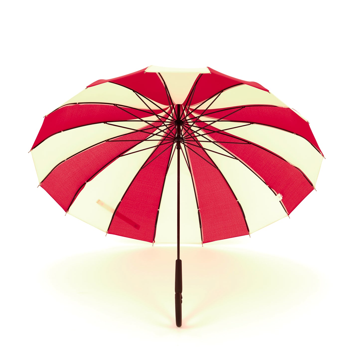 Boutique Classic Pagoda Umbrella in Red and Cream