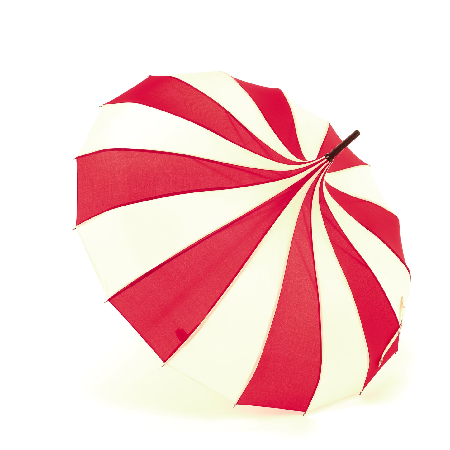 Boutique Classic Pagoda Umbrella in Red and Cream