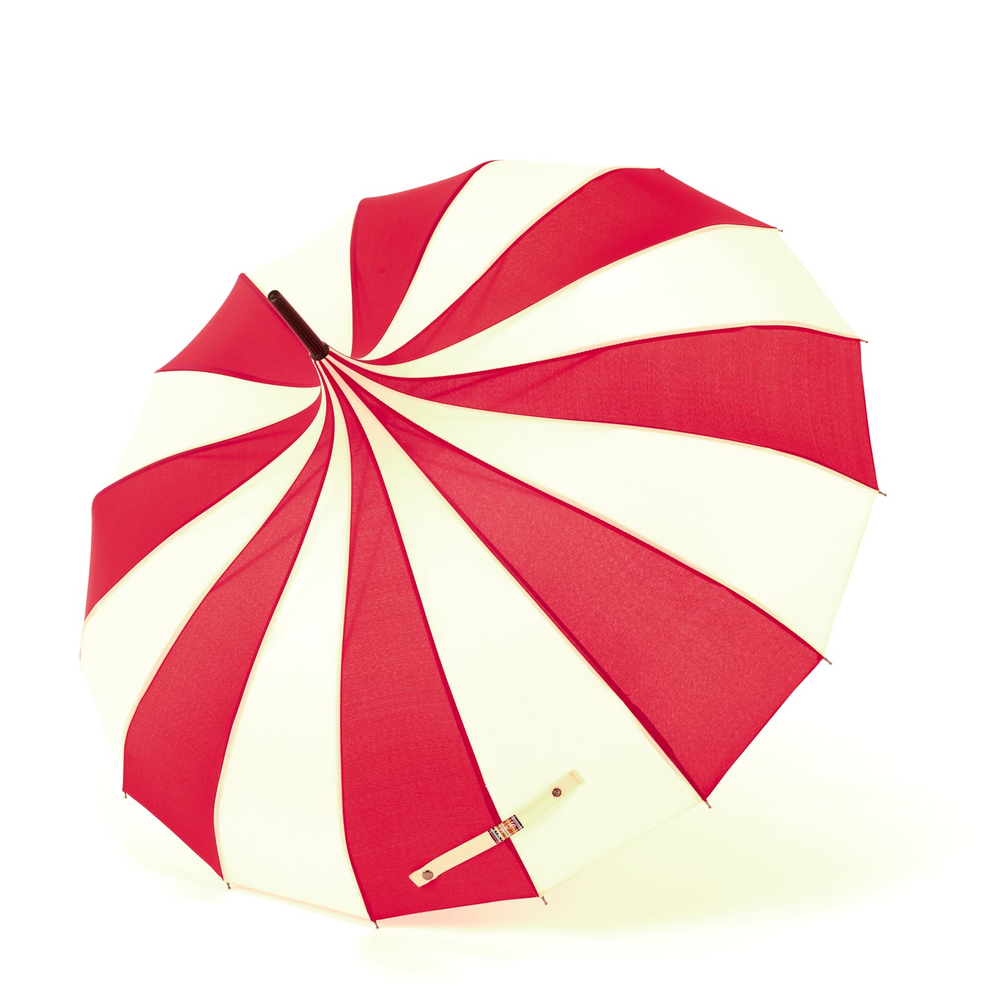 Boutique Classic Pagoda Umbrella in Red and Cream