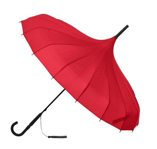 Boutique Classic Pagoda Umbrella in Red