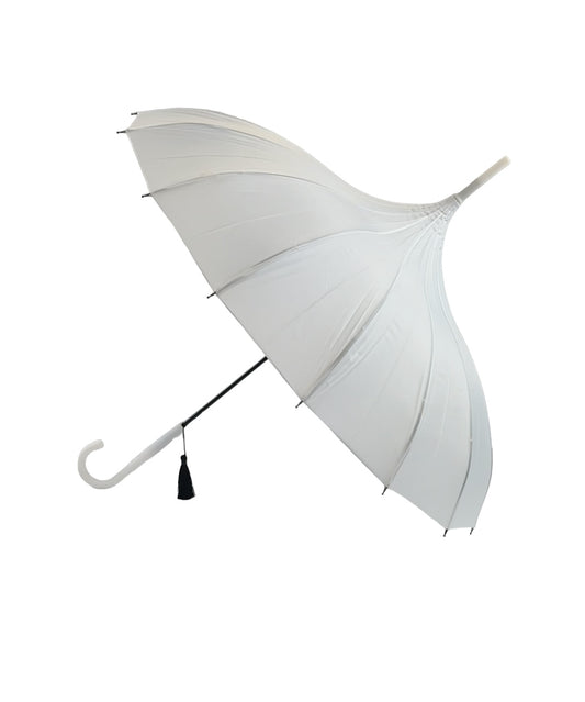 Boutique Classic Pagoda Umbrella in White