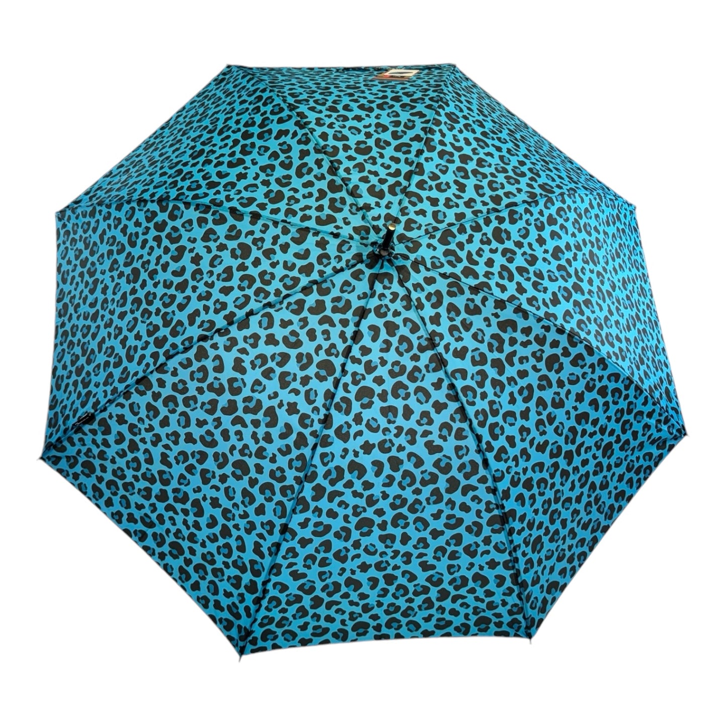 Retro Leopard Print in Electric Blue with matching handle