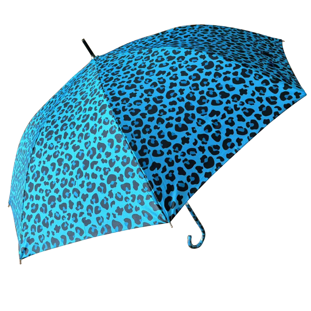 Retro Leopard Print in Electric Blue with matching handle