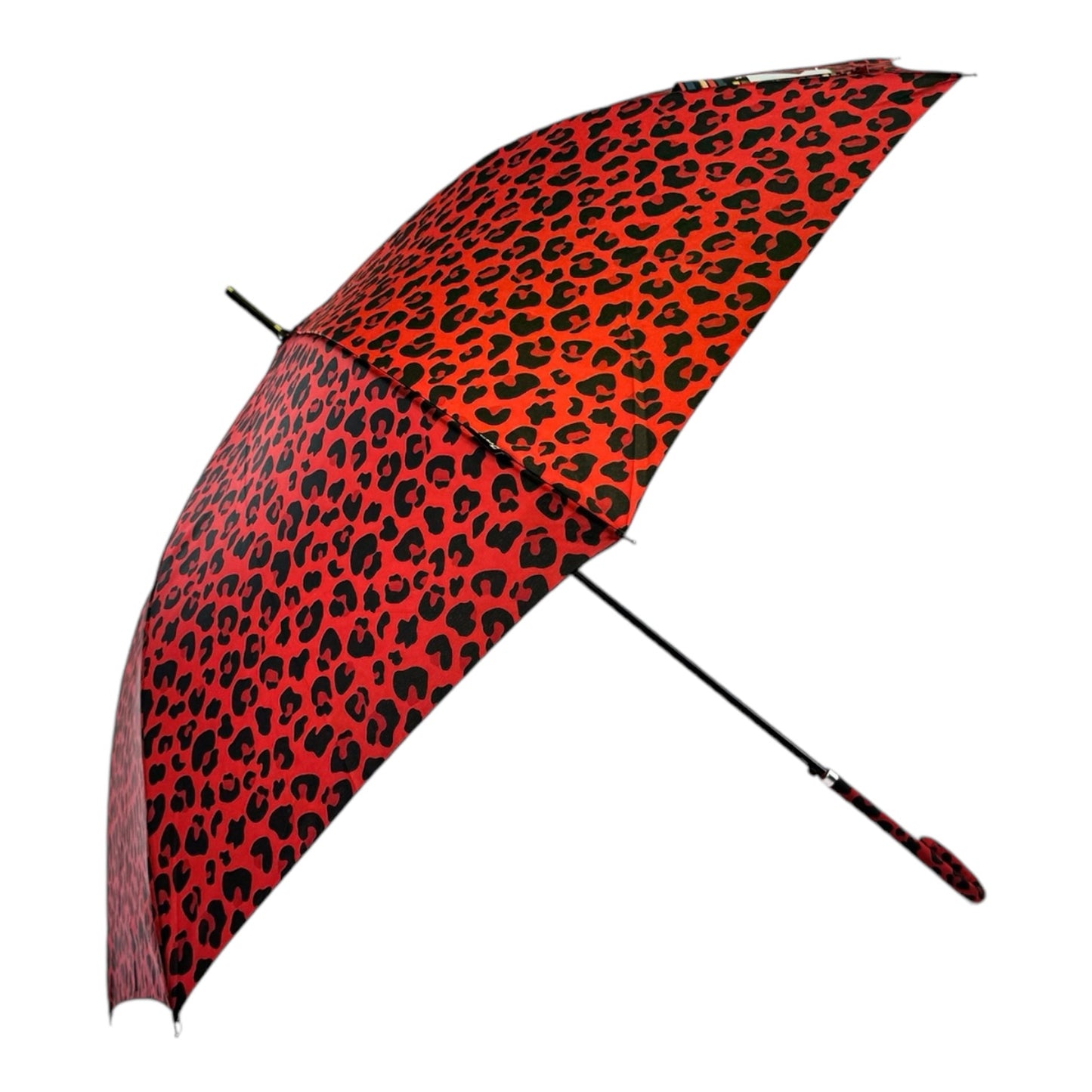 Retro Leopard Print in Fire Red with matching handle