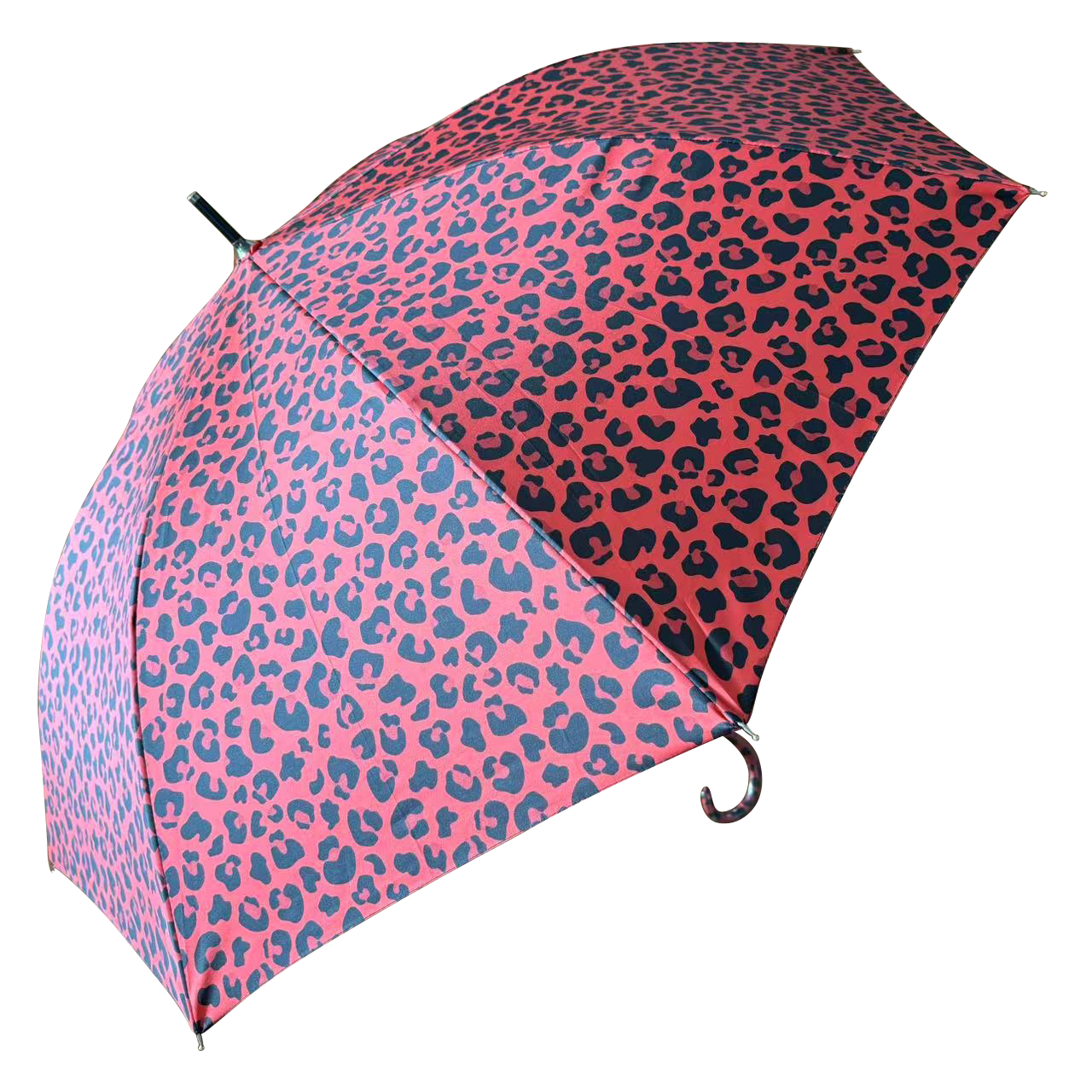 Retro Leopard Print in Fire Red with matching handle