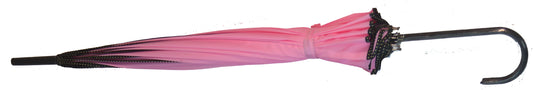 Boutique RIBBED Pagoda Umbrella Pink