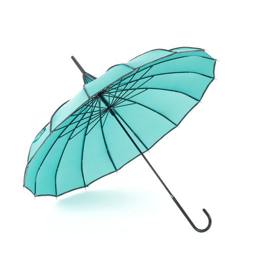 Boutique RIBBED Paoda Umbrella Teal