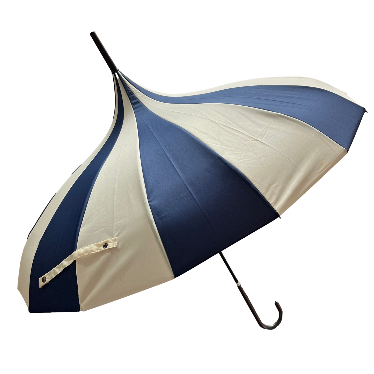 Boutique Classic Pagoda Umbrella in Navy and Cream