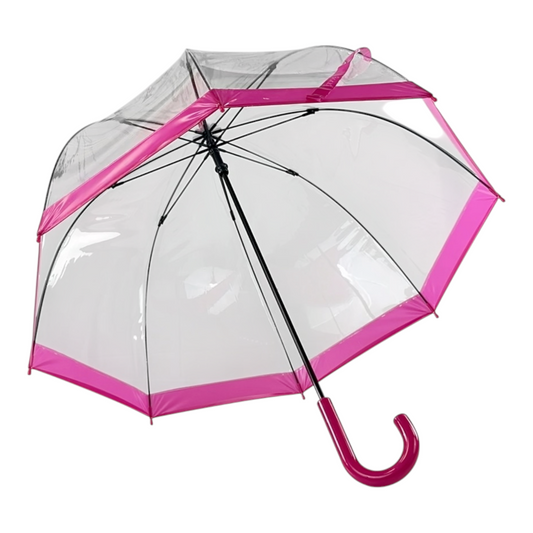 Everyday Clear Vinyl Dome Umbrella Pink