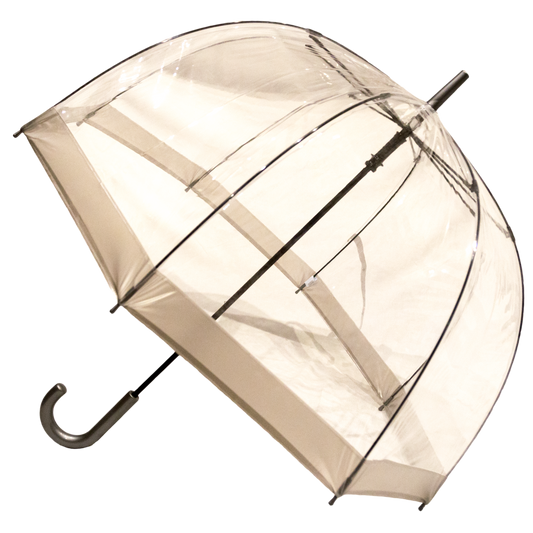 Everyday Clear Vinyl Dome Umbrella Silver