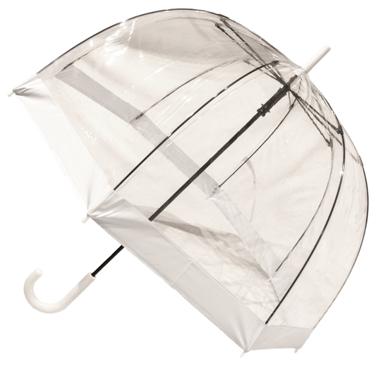 Everyday Clear Vinyl Dome Umbrella White
