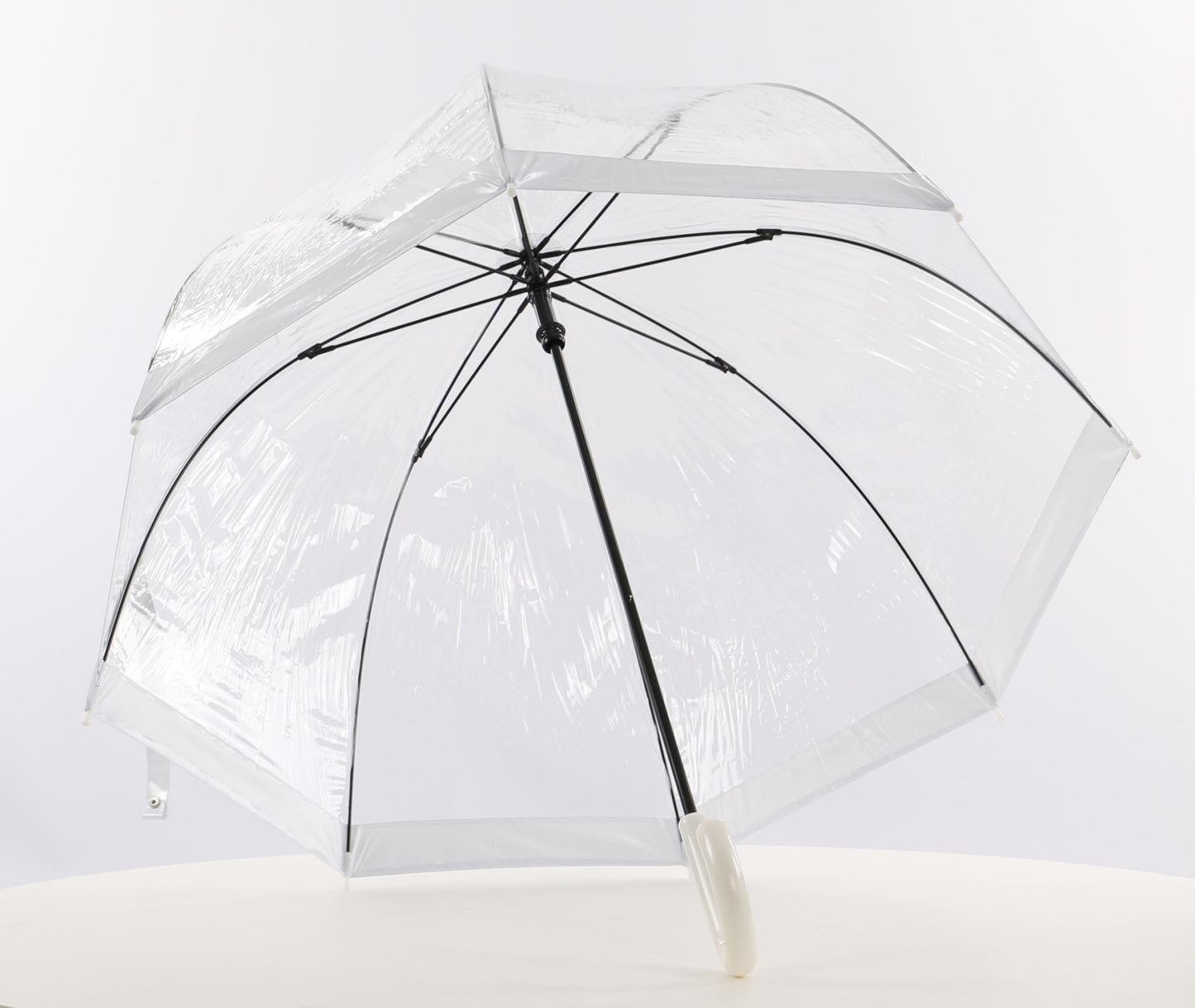 Everyday Clear Vinyl Dome Umbrella White