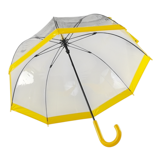 Everyday Clear Vinyl Dome Umbrella Yellow
