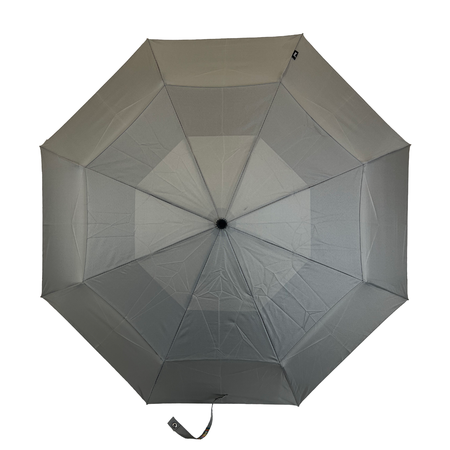 Gents Auto Compact Umbrella Grey (Wood effect/Matt ABS handle)