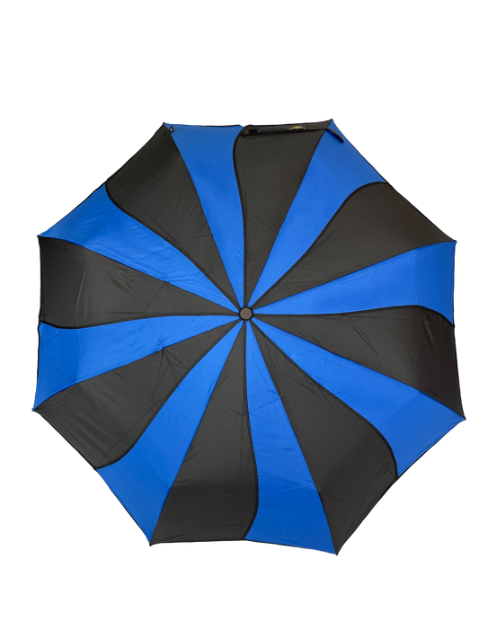 Everyday Swirl Folding Umbrella Blue/Black