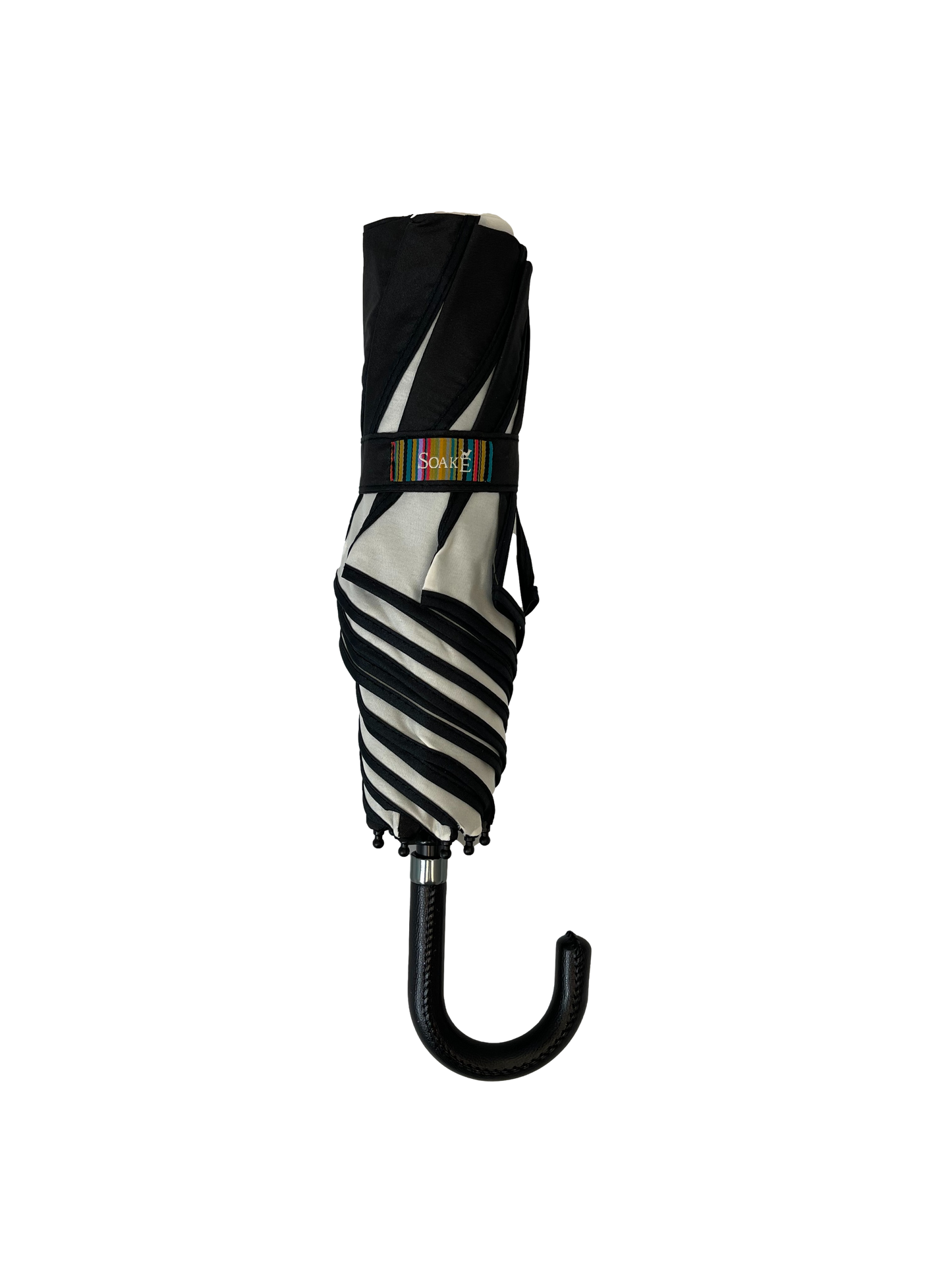 Everyday Swirl Folding Umbrella Black/Cream