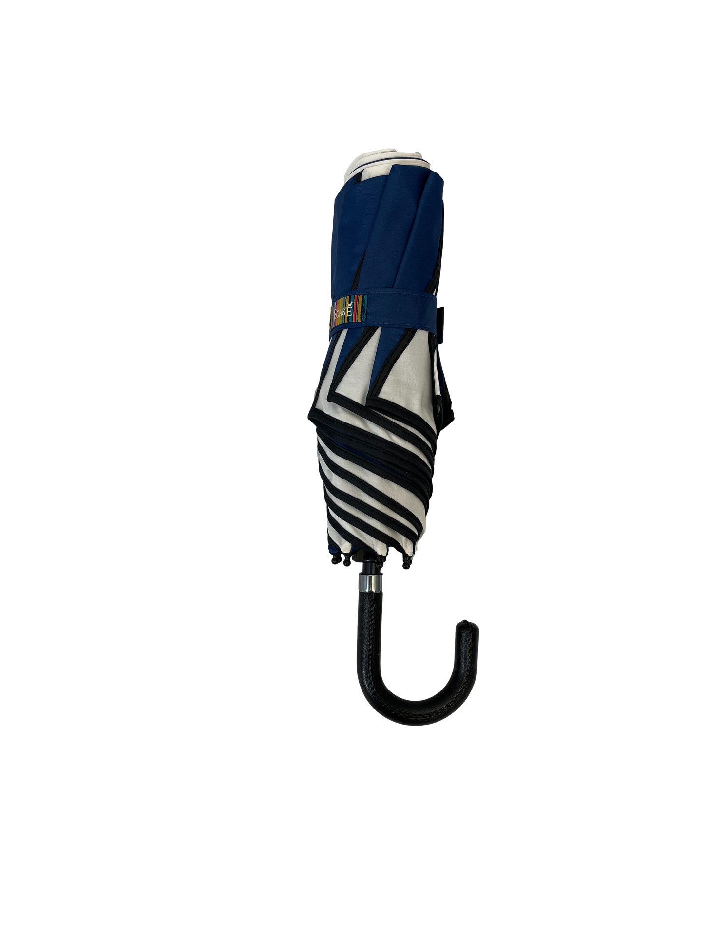 Everyday Swirl Folding Umbrella Navy/Cream