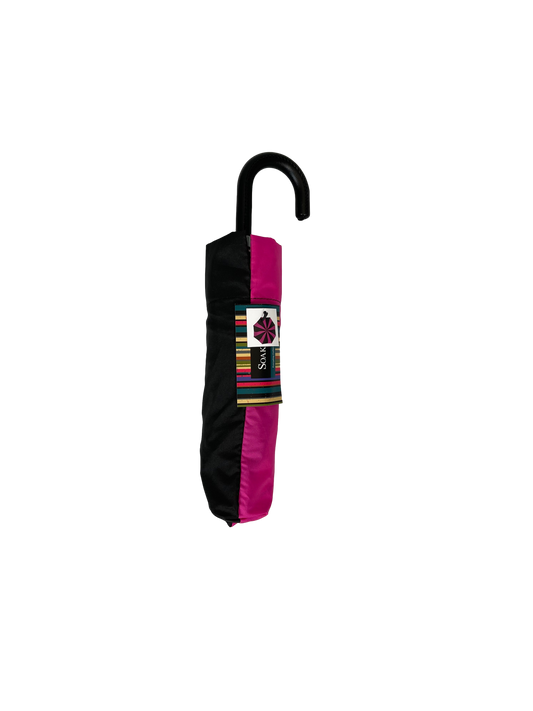 Everyday Swirl Folding Umbrella Pink/Black