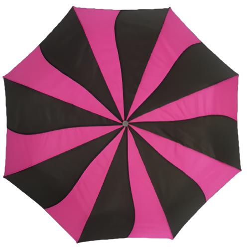 Everyday Swirl Stick Umbrella Pink and Black