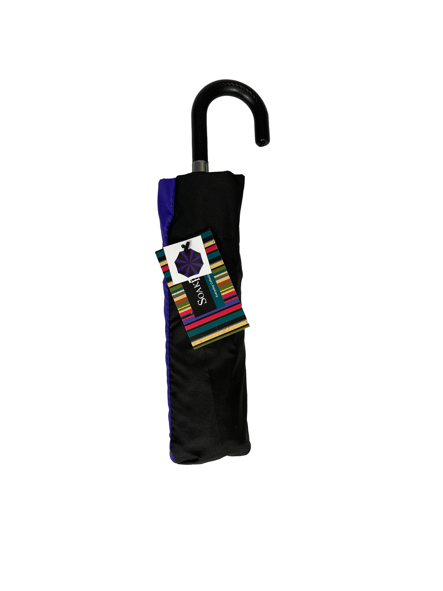 Everyday Swirl Folding Umbrella Purple/Black