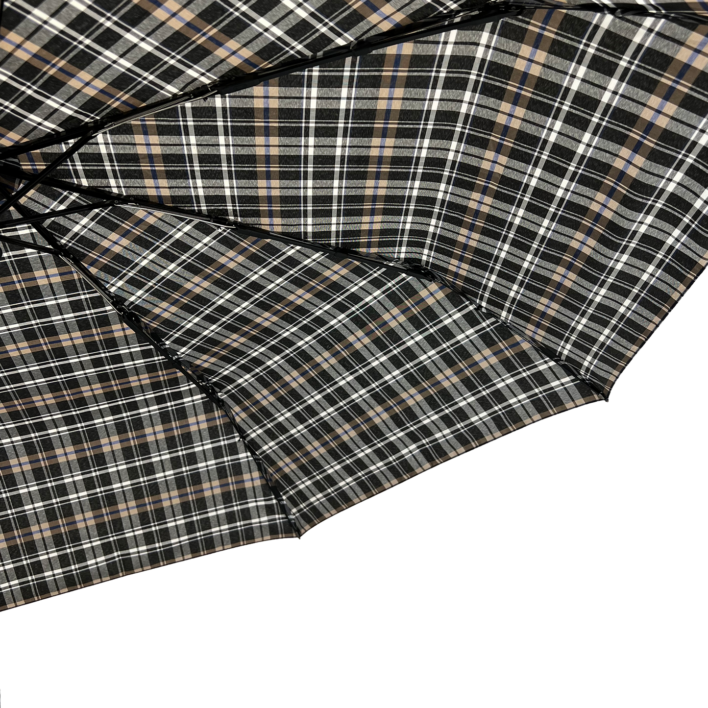 Everyday Tartan Folding Umbrella Black