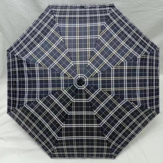Everyday Tartan Folding Umbrella Blue