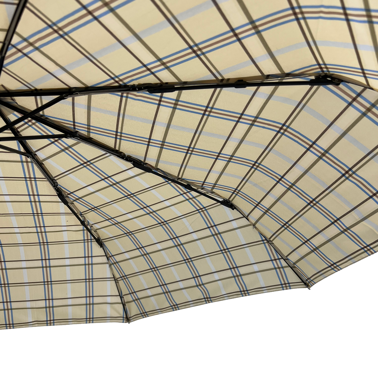 Everyday Tartan Folding Umbrella Cream