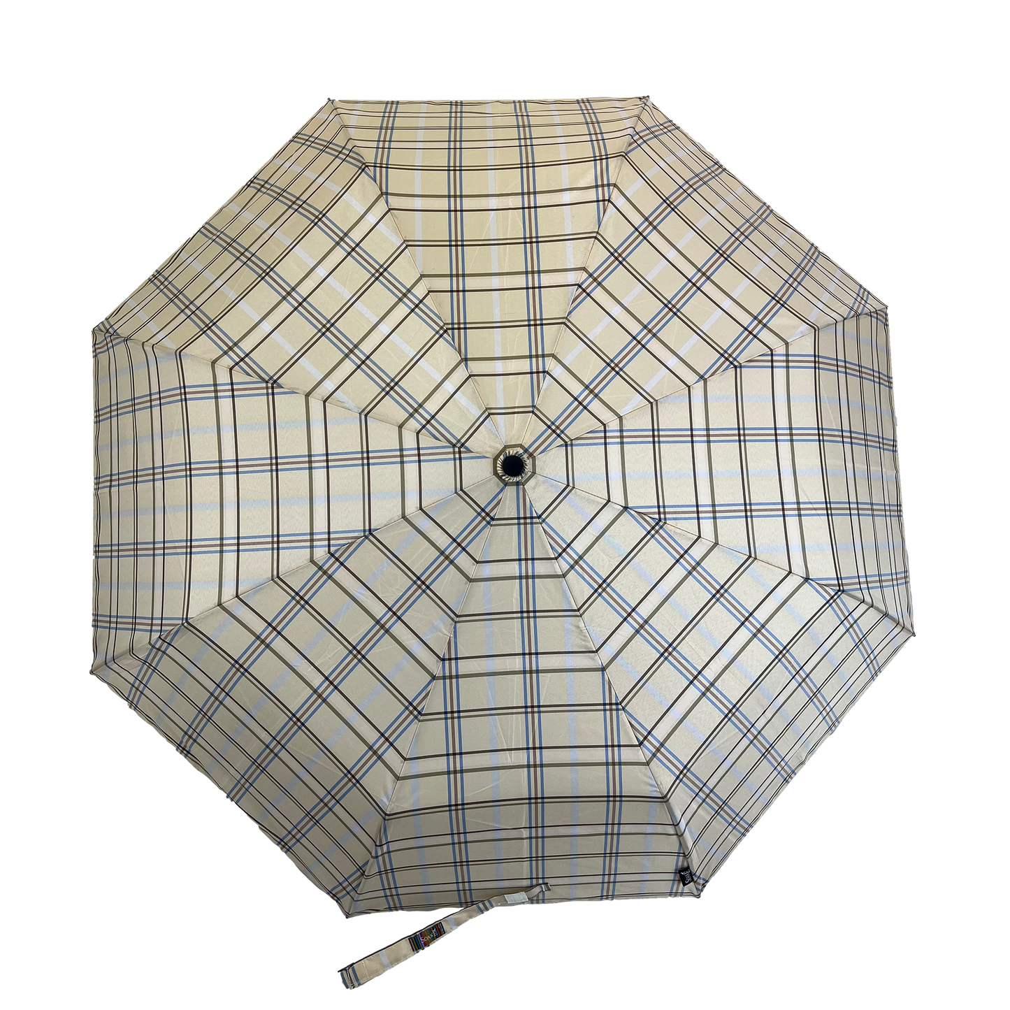 Everyday Tartan Folding Umbrella Cream