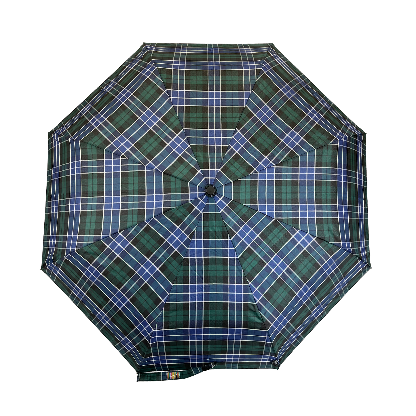 Everyday Tartan Folding Umbrella Green