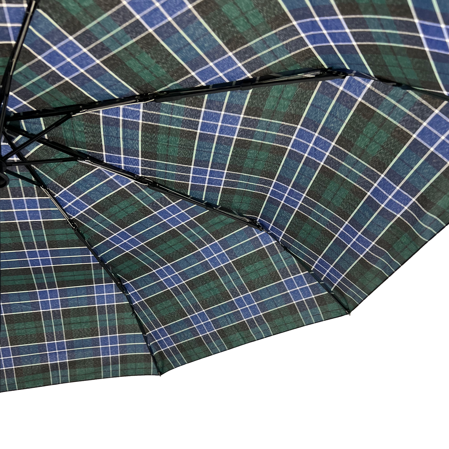 Everyday Tartan Folding Umbrella Green
