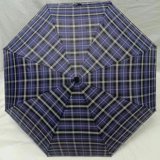 Everyday Tartan Folding Umbrella Purple