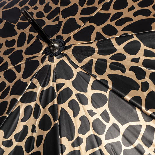 Everyday Giraffe Print (Metallic) Gold Stick Umbrella