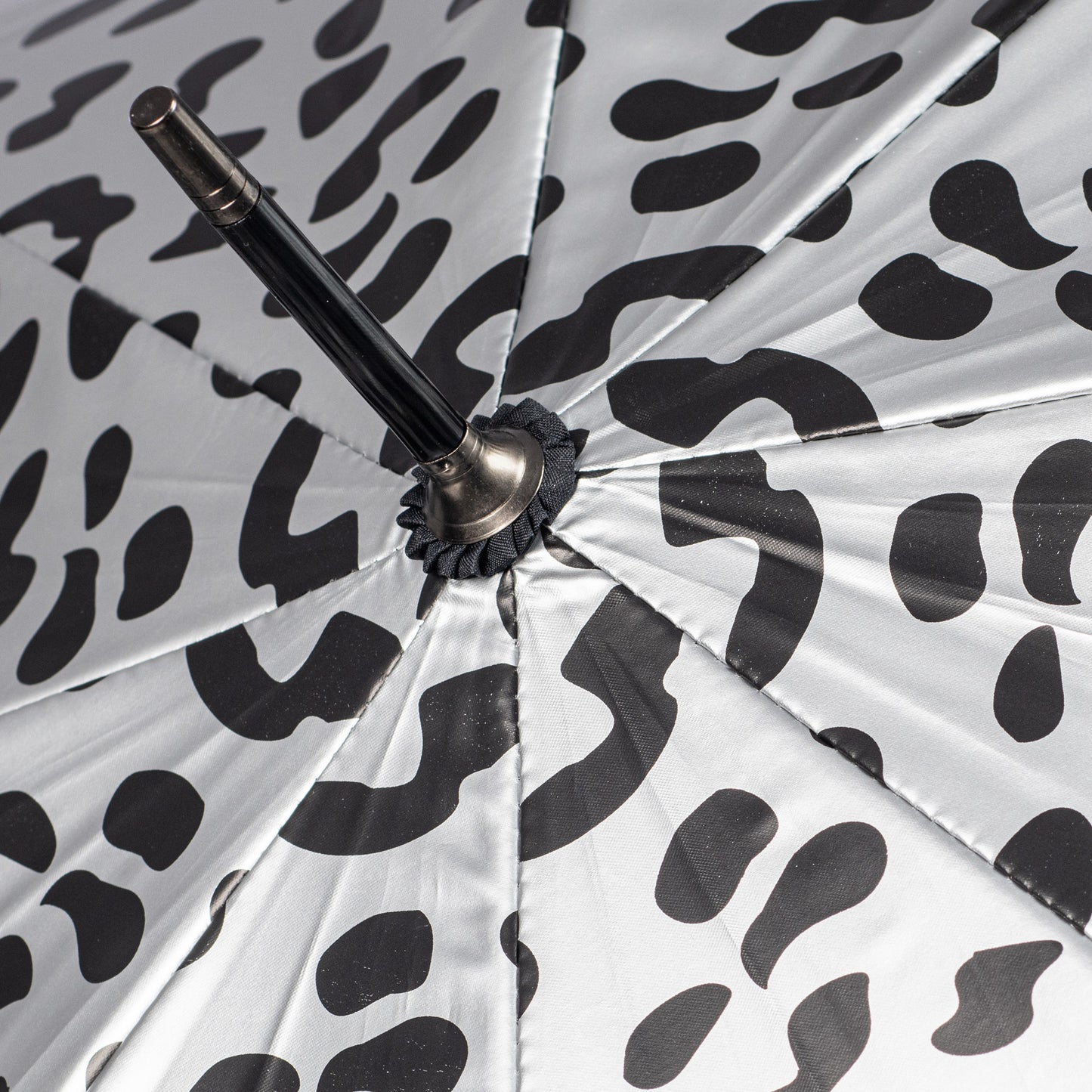 Everyday Leopard Print (metallic) Silver Stick umbrella