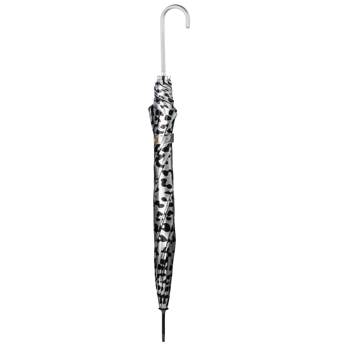 Everyday Leopard Print (metallic) Silver Stick umbrella