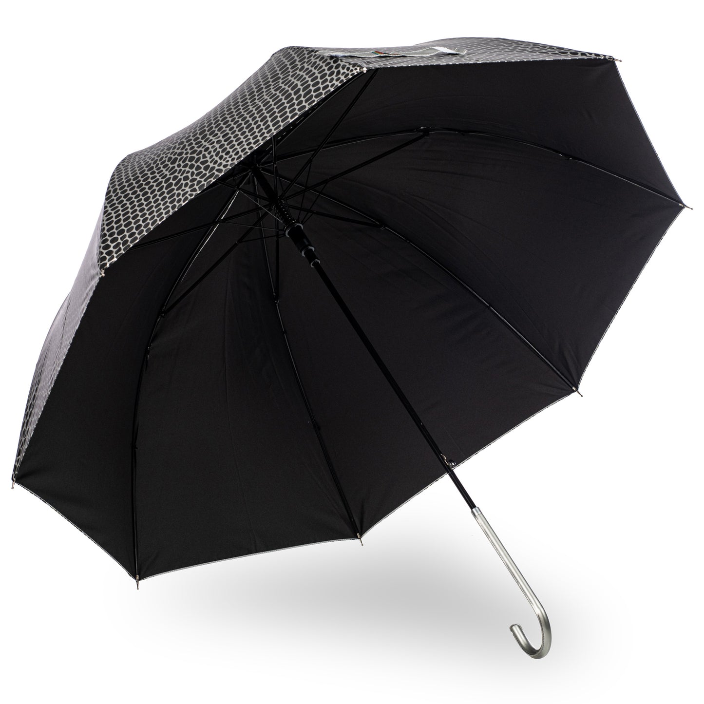 Everyday Snake Skin Print (Metallic) Silver Umbrella